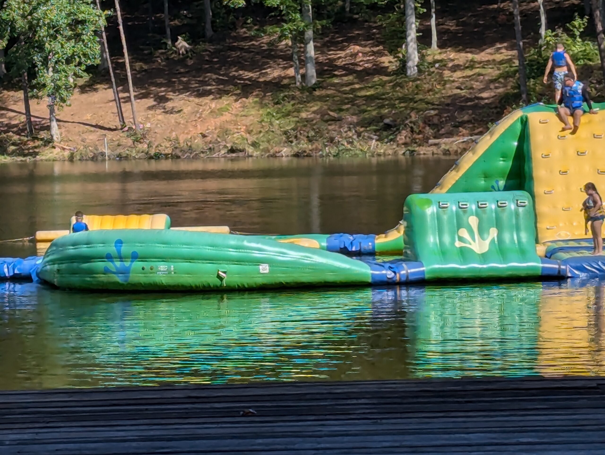 best campground for kids lake obstacle course activity